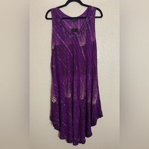 NWT Greater Good Purple Sleeveless Dress OS